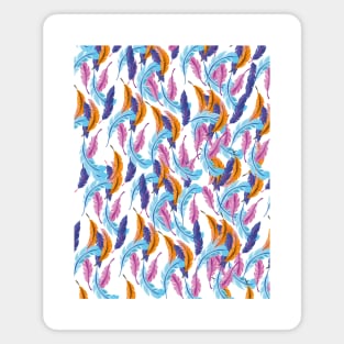 Multicoloured Feathers Magnet